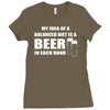 beer drinkers beer diet balance Ladies Fitted T-Shirt
