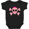 fummy pink skull long sleeve Baby Bodysuit