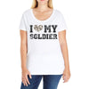 i love my soldier hunter camouflage Ladies Curvy T-Shirt
