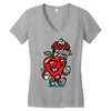 apple a day Women's V-Neck T-Shirt
