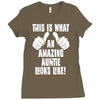 this is what an amazing auntie looks like Ladies Fitted T-Shirt