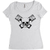 skull pisto Women's Triblend Scoop T-shirt