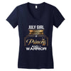 july girl is a perfect combination of princess and warrior Women's V-Neck T-Shirt