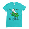 To The Disco (Unicorn Riding Triceratops) Ladies Fitted T-Shirt