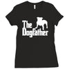 the dogfather  nerd retro der pate godfather fun Ladies Fitted T-Shirt