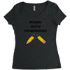 down with homework Women's Triblend Scoop T-shirt