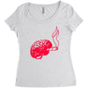 joint smoking brain Women's Triblend Scoop T-shirt
