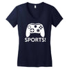 sports video games Women's V-Neck T-Shirt