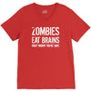 ombies eat brains so you're safe V-Neck Tee