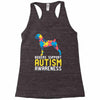 boxers support autism awareness Racerback Tank