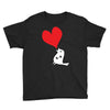bird love heart animal graph note music party pop art gift Youth Tee