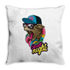up all night cat Throw Pillow