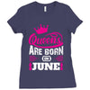 Queens Are Born in June Ladies Fitted T-Shirt