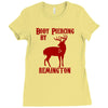 deer hunter body piercing by remington black tee shotgun rifle hunting Ladies Fitted T-Shirt