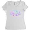 hologram lotus Women's Triblend Scoop T-shirt