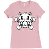 cat cap Ladies Fitted T-Shirt