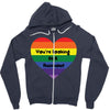 You're Looking At A Rainbow Zipper Hoodie