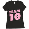 team 10 light pink Ladies Fitted T-Shirt