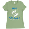Pop is my Name Fishing Is My Game Ladies Fitted T-Shirt