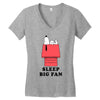 Sleep Big Fan Women's V-Neck T-Shirt