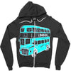 london double decker bus Zipper Hoodie