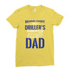 Behind Every Great Driller's Daughters Is A Truly Amazing Dad Ladies Fitted T-Shirt