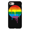 rainbow colored stripes dot running splashes iPhone 8