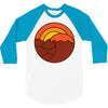 sunset circle 3/4 Sleeve Shirt