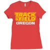 track and field oregon Ladies Fitted T-Shirt