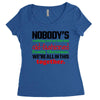 nobody's walking out on this fun old fashioned family christmas we're Women's Triblend Scoop T-shirt