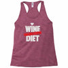 wine diet challenge accepted Racerback Tank