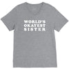 world's okayest sister V-Neck Tee