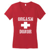 orgasm donor funny Women's V-Neck T-Shirt