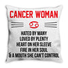 Cancer Woman Throw Pillow