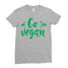 go vegan Ladies Fitted T-Shirt