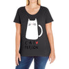 cat love person! Ladies Curvy T-Shirt