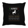 aries  christmas ugly sweater Throw Pillow