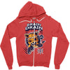 brain drain fox Zipper Hoodie