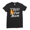 world's best cat mom Ladies Fitted T-Shirt
