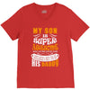 My Son Is Super Awesome His Daddy V-Neck Tee