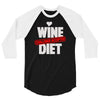 wine diet challenge accepted 3/4 Sleeve Shirt
