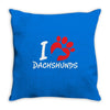 I Love Dachshunds Throw Pillow