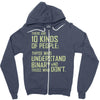 10 kinds of people binary Zipper Hoodie