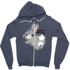 kiss my soft ass Zipper Hoodie