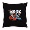 cuphead and mugman Throw Pillow