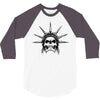 evil skull face 3/4 Sleeve Shirt