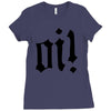 oi punk rock top long sleeve Ladies Fitted T-Shirt