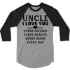 I Love You Uncle 3/4 Sleeve Shirt