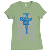 r2d2 typography Ladies Fitted T-Shirt