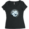 dramatic chipmunk Women's Triblend Scoop T-shirt
